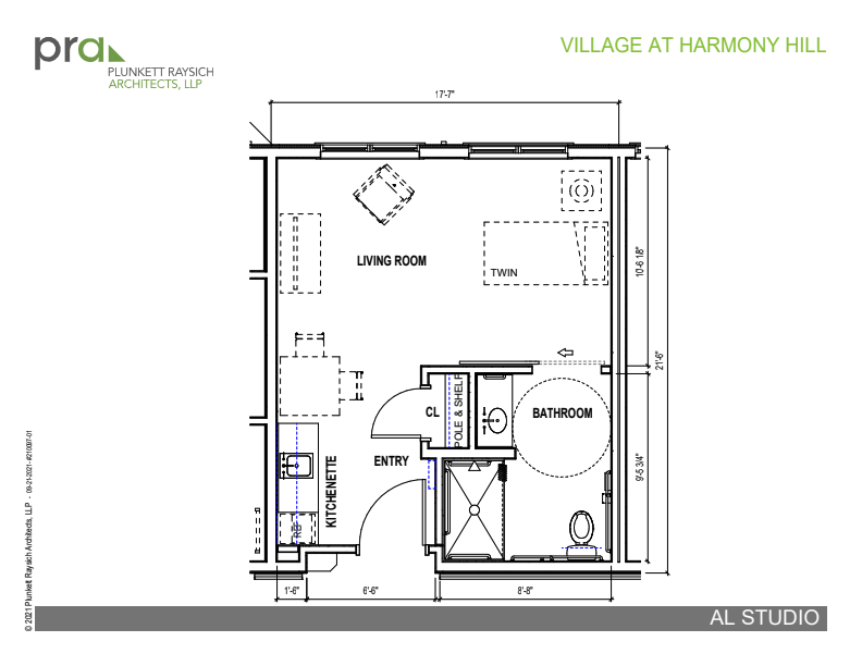 The Village AL Studio Floor Plan